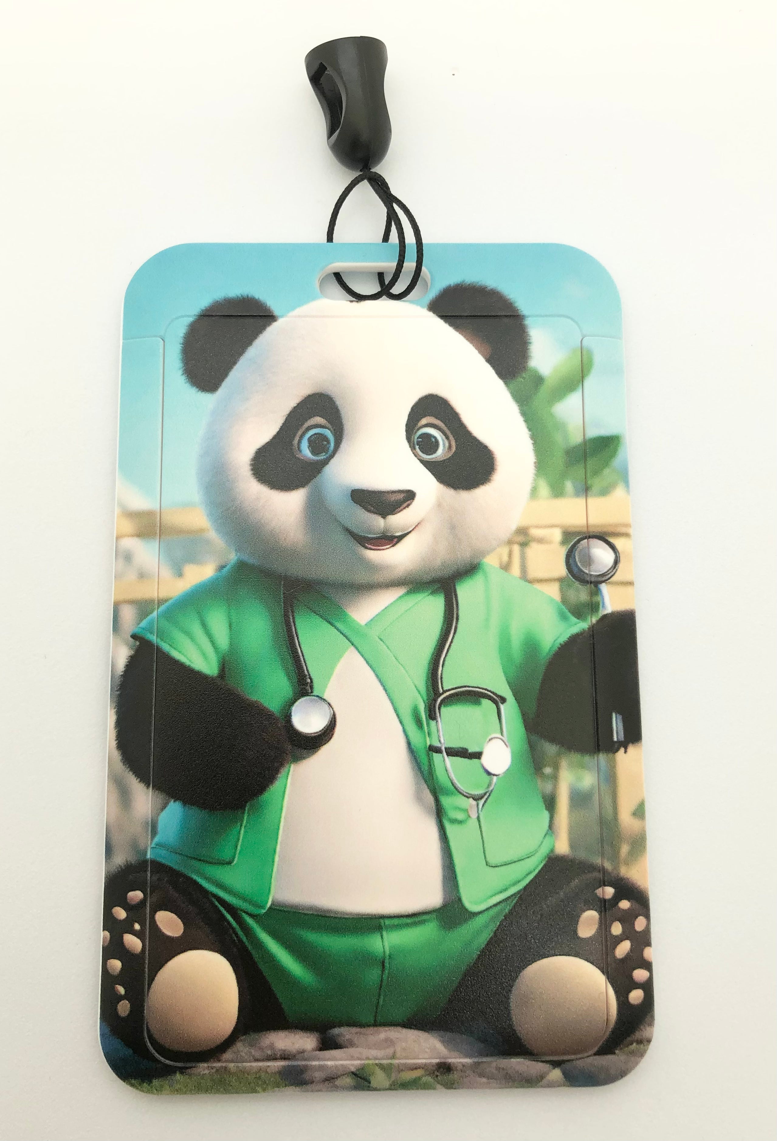 Panda Cute Badge Holder